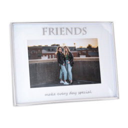 Happy Homewares Contemporary Silver Plated Friends 4X6 Picture Frame For Wall Or Table - thumbnail 3