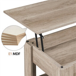 Yaheetech Lift Top Coffee Table With Hidden Compartment And Open Shelf Grey - thumbnail 6