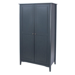 Core Products Como 2 Door Midnight Blue Wardrobe, H182.0Cm X W94.5Cm X D52.0Cm - thumbnail 1