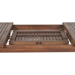 Beliani Extending Garden Dining Table Cesana 180/240 Cm 100 Cm Acacia Wood Dark Brown - thumbnail 7