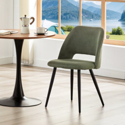 Longtoo Set Of 4 Dining Chairs, Velvet Upholstery, Separate Legs, Army Green - thumbnail 7