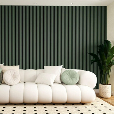 Jōbū Jobu Acoustic Wall Panels In Rainforst Green With Black Backing 240Cm X 60Cm - image 1