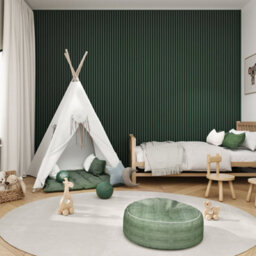 Jōbū Jobu Acoustic Wall Panels In Rainforst Green With Black Backing 240Cm X 60Cm - thumbnail 7