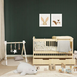 Jōbū Jobu Acoustic Wall Panels In Rainforst Green With Black Backing 240Cm X 60Cm - thumbnail 6