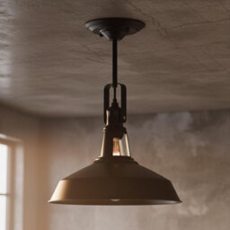Ledsone Vintage Ceiling & Wall Light, 30Cm Barn Metal Shade With Adjustable Swivel Head, Matte Black E27 Flush Mount Fixture - thumbnail 4