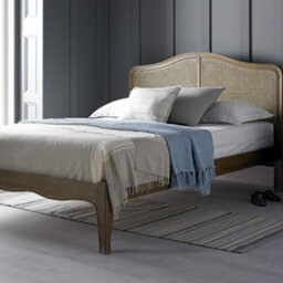 French Country Antique Loire Rattan Oak Bed Frame - Lfe - Super King Size 6Ft Bed Frame Only - thumbnail 2