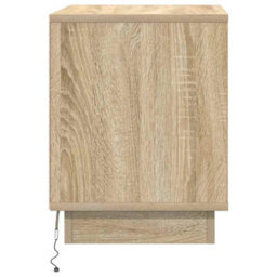 Berkfield Modern Bedside Cabinets With Led Lights 2 Pcs Sonoma Oak 44X34,5X45 Cm - thumbnail 9