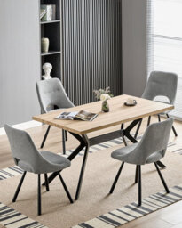Longtoo Dining Chairs Set Of 2, 360 Degrees Swivel Kitchen Chairs, Ergonomic Upholstered Chair With Metal Legs, Grey - thumbnail 2