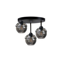 Luminosa Lighting Luminosa Mera Semi Flush Light Black, 30Cm, 3X E27