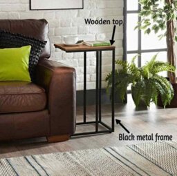 Spot On Dealz Sofa Side Table Living Room End Tables C Table Slim Smart Table Wooden Coffee Tea Table Bedroom Office Shelving Unit Oak - thumbnail 6