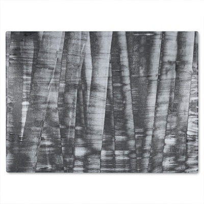 Benjamin Tate Design Black And White Bamboo Glass Chopping Boarddesigner Style - image 1