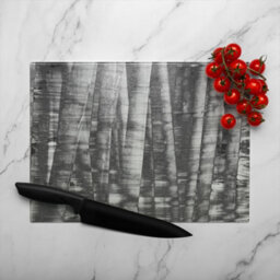 Benjamin Tate Design Black And White Bamboo Glass Chopping Boarddesigner Style - thumbnail 3