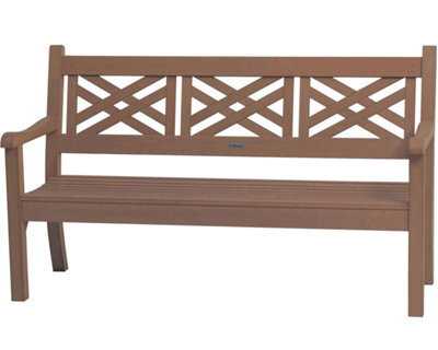 Winawood Speyside 3 Seater Wood Effect Bench - New Teak - image 1