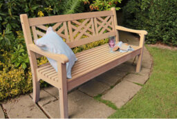 Winawood Speyside 3 Seater Wood Effect Bench - New Teak - thumbnail 2