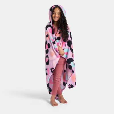 Ohs Kids Leopard Wearable Hooded Fleece Blanket - image 1