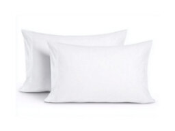 Microfibre Soft Touch Plain Dyed Housewife Pillowcase Pair White - thumbnail 2