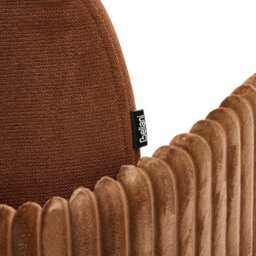 Wyld And Coco Retro Bar Chairs Set Of 2 Brown Velvet Armrests, W50 X D54 X H100Cm - thumbnail 8