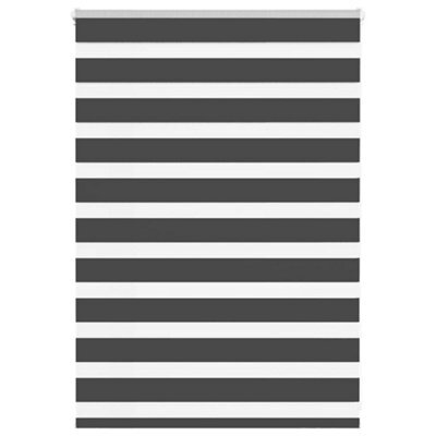 Berkfield Zebra Blind Black 100X100 Cm Fabric Width 95.9 Cm Polyester - image 1