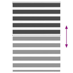 Berkfield Zebra Blind Black 100X100 Cm Fabric Width 95.9 Cm Polyester - thumbnail 5