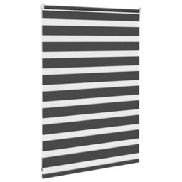 Berkfield Zebra Blind Black 100X100 Cm Fabric Width 95.9 Cm Polyester - thumbnail 4