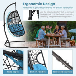 Egg Swing Chair Ultraviolet-Resistant Seat Cushion Hanging Basket - thumbnail 5