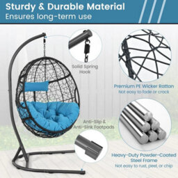 Egg Swing Chair Ultraviolet-Resistant Seat Cushion Hanging Basket - thumbnail 6