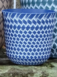 Anglo Eastern Trading Co 11Cm Nantucket Blue White Wash Planter Pot