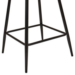 Beliani Set Of 2 Bar Chairs Sanilac Velvet Navy Blue - thumbnail 8
