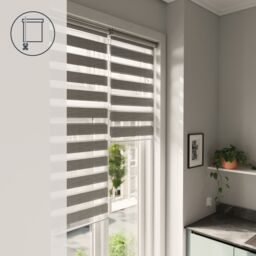 GoodHome Brize Corded Mottled Grey Day & Night Roller Blind (W)90Cm (L)180Cm - thumbnail 8
