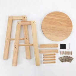 60Cm Wooden Bar Stool - Ideal For Kitchens & Breakfast Bars - thumbnail 5