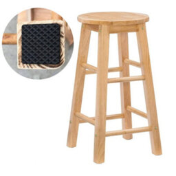 60Cm Wooden Bar Stool - Ideal For Kitchens & Breakfast Bars - thumbnail 3