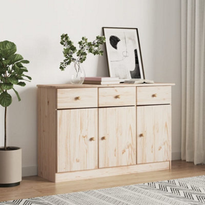 Berkfield Sideboard Alta 112X35X73 Cm Solid Wood Pine - image 1