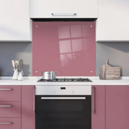 60 X 60Cm Rasberry Diva Glass Kitchen Splashback Splatter Screen Pre Drilled Holes Wall Hanging Fixings Included - thumbnail 1