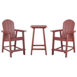 Beliani  Bistro Set Adirondack Red