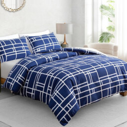 Pamposh Double Duvet Set - Premium Brushed Microfiber Reversible Double Duvet Cover - Hypoallergenic With Zipper Closure - thumbnail 3