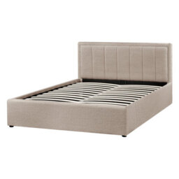 Beliani Ottoman Bed Boucle Montlaur 140 X 200 Cm (Eu Double) Taupe - thumbnail 7