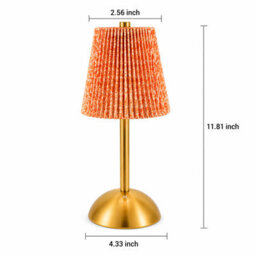 Billtix Bedside Table Lamp Cordless Touch Dimmable Led Lamp Rechargeable Usb Type-C Table Light Cream Fabric Shade Wooden Base Mod - thumbnail 2