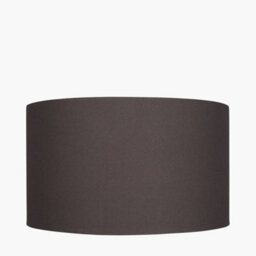 Pacific Lifestyle 40Cm Dark Grey Table Lampshade Drum Floor Lamp Shade