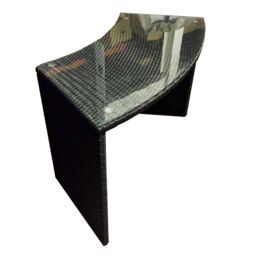 Canadian Spa Company Rattan Effect Black Round Table - thumbnail 2