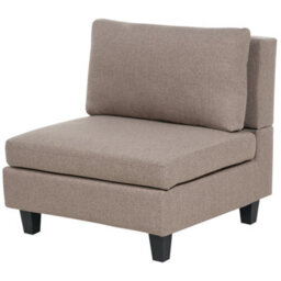 Beliani Modular U-Shape Sofa 5 Seater Unstad Fabric Brown - thumbnail 6