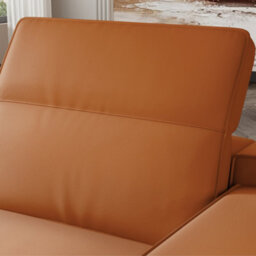 Valencia Valentina Leather Three Seats Recliner Sofa Cognac Nappa 11000 Leather Kiln-Dried Wood Adjustable Headrest - thumbnail 5