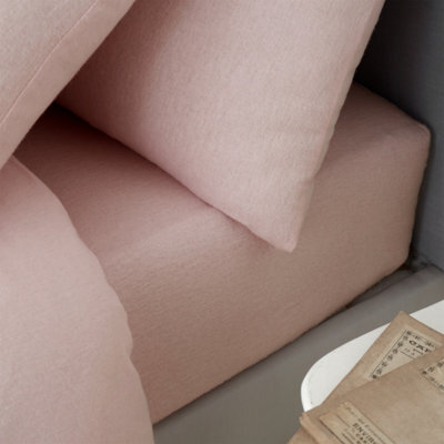 Catherine Lansfield Brushed Cotton Fitted Sheet Pink - image 1
