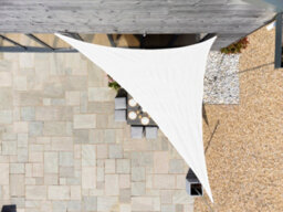Kookaburra 2M Triangle Breathable Hdpe Polar White Garden Patio Sun Shade Sail Canopy 93.3% Uv Block With Free Rope - thumbnail 4