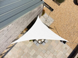 Kookaburra 2M Triangle Breathable Hdpe Polar White Garden Patio Sun Shade Sail Canopy 93.3% Uv Block With Free Rope - thumbnail 3