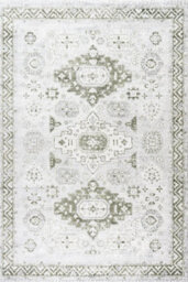 The Rugs Montana Green Oriental Area Rug And Runner Soft Durable Pet Friendly Easy To Clean Living Room Bedroom 4050Grn - thumbnail 1