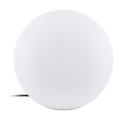 Elegant Ip65 Outdoor Garden Globe Light - 390mm White Plastic With E27 Bulb Socket - image 1