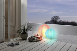 Elegant Ip65 Outdoor Garden Globe Light - 390mm White Plastic With E27 Bulb Socket - thumbnail 3