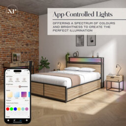X Rocker Xr Living Denver Ottoman With App Controlled Led Lights And Wireless Charging- Double - thumbnail 3