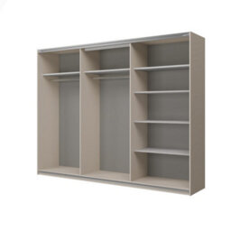 Arte Cube 270Cm Sliding Door Wardrobe - Cashmere, Expansive Storage With Serene Simplicity - thumbnail 3