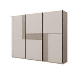 Arte Cube 270Cm Sliding Door Wardrobe - Cashmere, Expansive Storage With Serene Simplicity - thumbnail 2